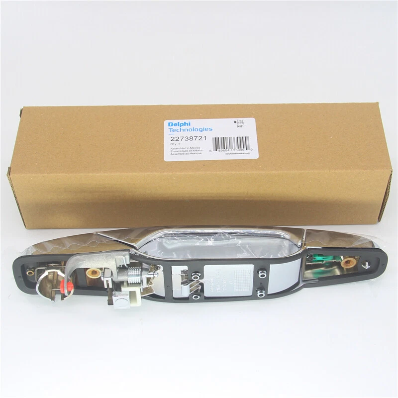 Manija de puerta exterior cromada delantera izquierda del lado del conductor para Chevy Chevrolet 2007-2013 Foto 3 de 4