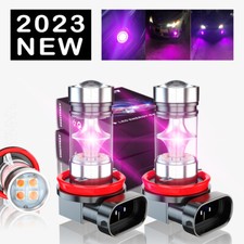 2x Pink Purple H11h8 Led Fog Driving Lights Drl Bulbs For Car Auto Accessories