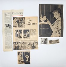 6 Vintage Lucille Ball Newspaper Clippings