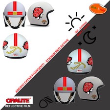 Adesivi casco rifrangenti simoncelli race your life stickers reflective 13 pz.
