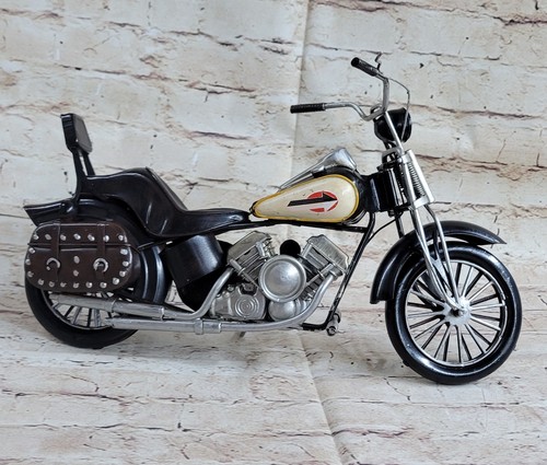HARLEY DAVIDSON INDIAN MOTORCYCLE tin tinplate car European Finery auto handmade - Picture 3 of 6