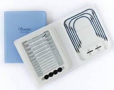 Denise Interchangeable Crochet Kit Gray Tunisian Hooks Cords New With Case 