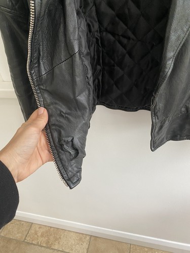 All Saints Balck Walker Leather Jacket Size Uk 8 - 第 6/12 張圖片