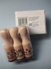 SET OF 6 ASSORTED FESTIVE THEMED WOODEN RUBBER STAMPS - Crafts/Card Making