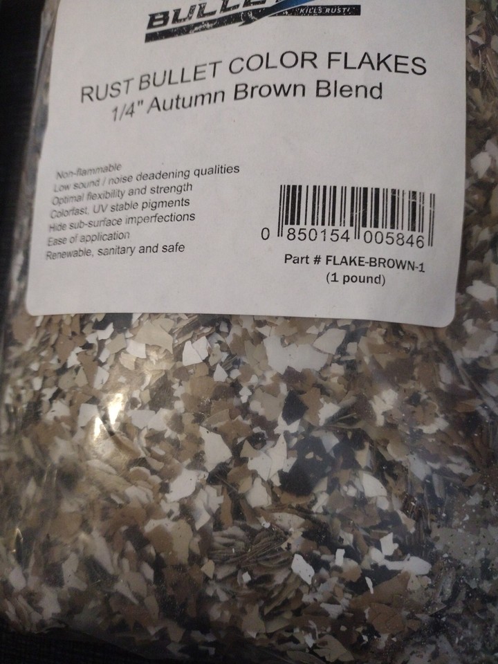 (3) 1 lb RUST BULLET Concrete Floor Color Flakes 1/4