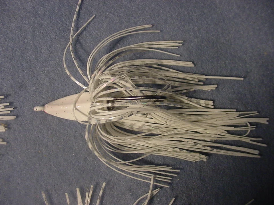 Lote de 4 ~ Plantillas de natación Jewel Bait 1/4 oz Bull Burner holograma blanco BBSJ14WH Foto 3 de 4