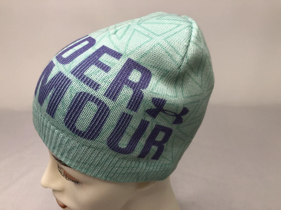 Under Armour Verde Azulado Juvenil Talla Única Niñas Tejido Elástico Invierno Gorra Sombrero Usado en Excelente Condición Foto 4 de 4