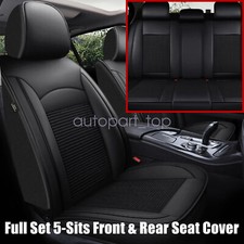 5-seat Full Set Car Seat Covers Front Rear Luxury Pu Leather Fits Ford Focus