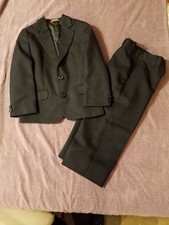 Young Boys Formal Black 2 Piece Suit Jacket and Pants Set Size 5 Reg