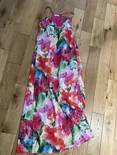 Silky Floral Tahari Maxi Dress, Size M