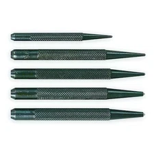 Mitutoyo 985-138 Center Punch Set W/Pouch, 3 And 4 In, 5 Pc