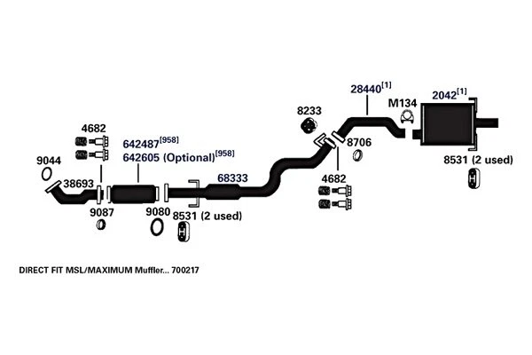 For Honda Civic 1988-2005 AP Exhaust 4682 Exhaust Spring Bolt Kit - Imagem 3 de 4