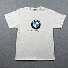 Vintage 90s BMW The Ultimate Driving Machine Shirt Medium White Made in USA Tee