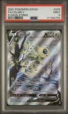 2021 Pokémon SWSH F/A CELEBI V #245 Fusion Strike TCG  PSA 9
