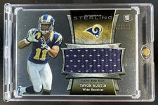2013 Bowman Sterling Tavon Austin Jumbo Rookie Relics RC Jersey #/1206 Rams