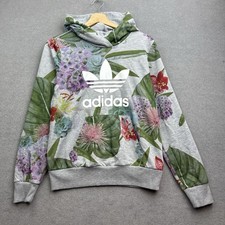ADIDAS FARM RIO Hoodie UK 12 M CURSO Zip Floral Originals Superstar Trefoil