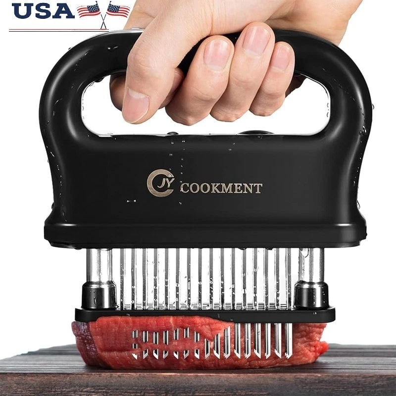 Ergonomic Meat Tenderizer Quick Marinade Easy Use Reduces Cooking Time
