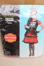 Girls Day of the Dead Sugar Skull Skeleton Costume Dress Amscan Child Standard