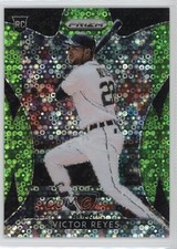 2019 Panini Prizm Tier III Lime Green Donut Circle /199 Victor Reyes #238 13c1