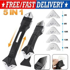 5 in 1 Silicone Sealant Remover Tool Kit Set Scraper Caulking Mould Removal US