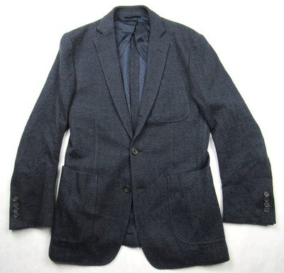 Brooks Brothers Regent Blue Herringbone Blazer Sport Coat Sz 38R 3/2 Roll Nice!