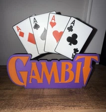 Gambit 3D Cards X-Men Marvel Decor Sign Wall Shelf Display Art Gift