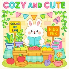 Cozy and Cute: A Relaxing Color by Line Coloring Book for Adults Stress Relief a