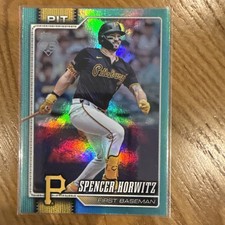 2026 Topps #77 Spencer Horwitz Aqua Rainbow Foil
