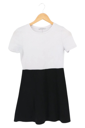 ZARA Abito a Trapezio Donna Bianco Nero Casual (IT 40, EU 36)
