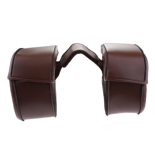 Brown Motorrad zwei Taschen Panniers Swing Arm Satteltasche für Harley - Picture 4 of 7