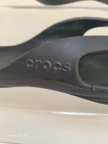 Crocs Black Flip Flops Toe Post Wedge Slippers W 11 UK Size 9 - Picture 3 of 10