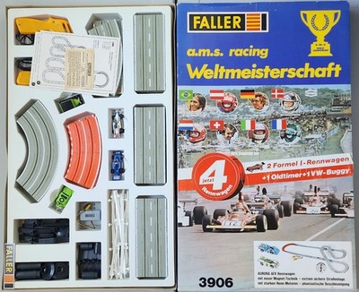Faller AMS 3906 ~~ ''Racing World Championship'' with 4 Cars #DEC4447