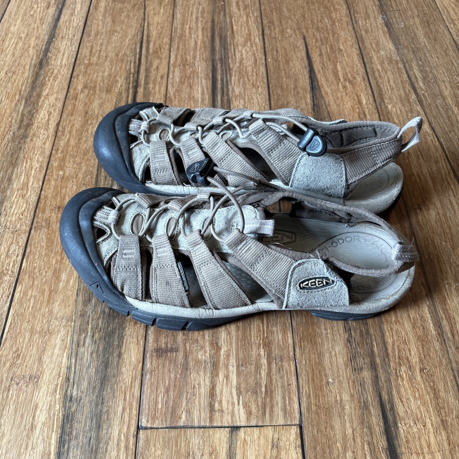 Sandali Keen uomo taglia 11 Newport impermeabili pelle marrone escursionismo trail