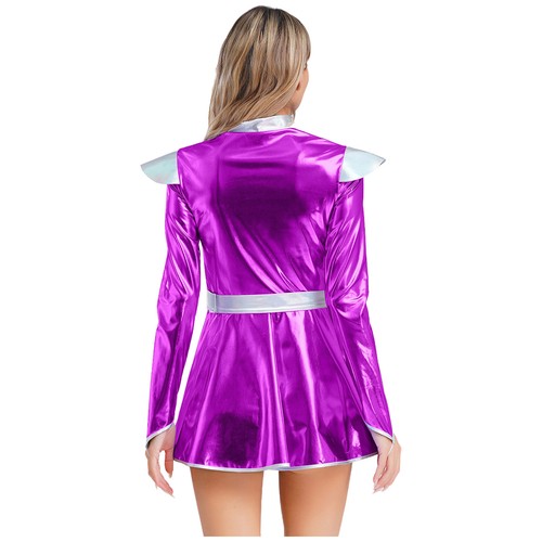 Women Cosplay Going Out Outfits Festival Costume Musical Dress Sexy Metallic - Picture 29 of 63