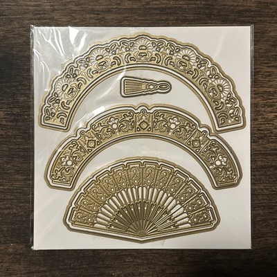 Anna Griffin 3D Fantastic Fan Dies & Idea Sheet AG-1304H Cardmaking Crafting NEW