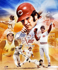 Pete Rose Autographed White Cincinnati Reds Jersey - Framed & ball autographed — photo 7