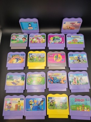 Lot of 18 VTech V.Smile Learning System Game Cartridges Spong,Spiderman, Disney 