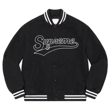 Letterman Supreme Doughboy Black All Wool Varsity Jacket