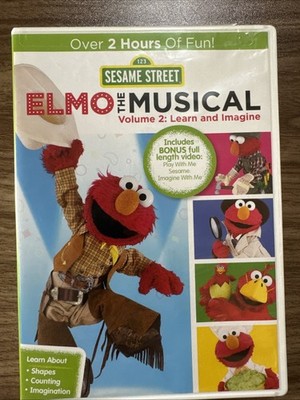 Sesame Street Elmo the Musical Volume 2 Learn and Imagine DVD 2014 White Case