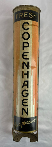 Original Copenhagen Snuff Tobacco Store Display Dispenser Sign Stand  Cans Tins