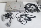 D-971 VINTAGE SONY PLAYSTATION 1 CONSOLE, CONTROLLER, POWER CORD, + AV CABLES!