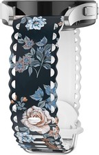 Soft Silicone Strap with Slim Lace Floral Design for Samsung Galaxy Watch