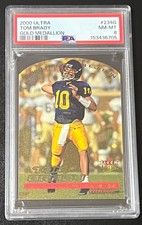 Fleer 2000 Ultra Tom Brady Rookie Gold Medallion Parallel #234G PSA Card
