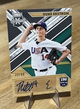 Duke Eckstrom /99 15U NATIONAL TEAM SIGNATURES BLACK AUTO SP 2019 Elite Extra