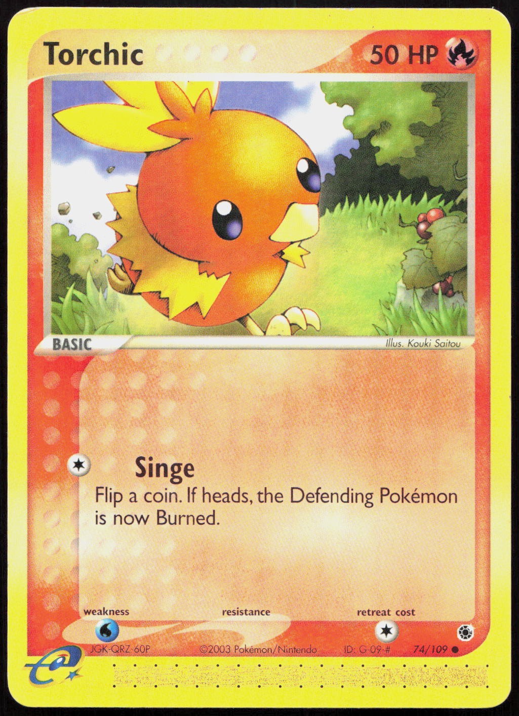 Torchic Common EX Ruby and Sapphire 74/109 LP