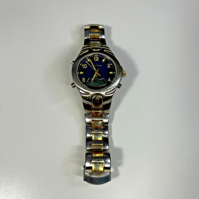 Vintage Y2K Sergio Valente Analog Digital Quartz Two-Tone Stainless Steel