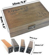 Alphabet Stamps Set,Vintage Wooden Rubber Letter Number and Symbol Diary Stam...