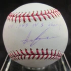 Hideki Irabu 1998 1999 WS Champs Signed ML Baseball - Beckett BAS