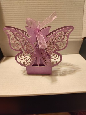 10 Butterfly favor boxes