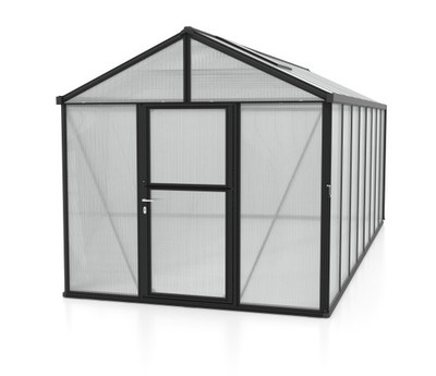 Vitavia Premium Gewächshaus Zeus 15700 BxT 258x614cm 10mm HKP 15,7m² Alu schwarz